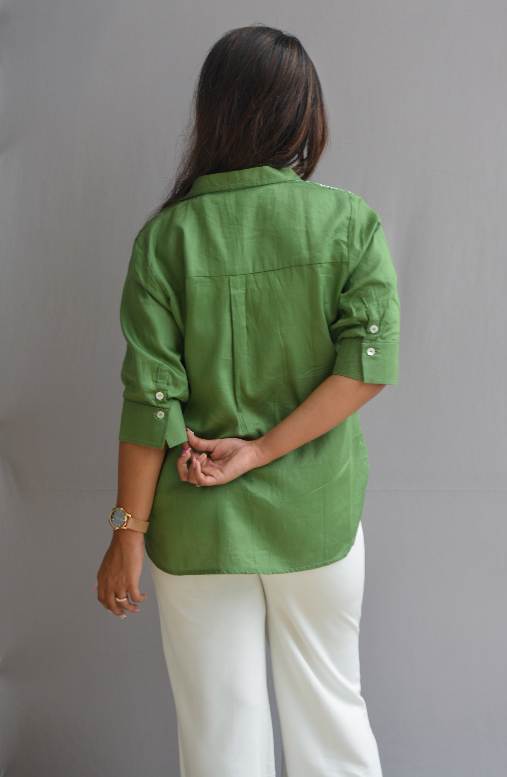 Soft Green Bloom Shirt