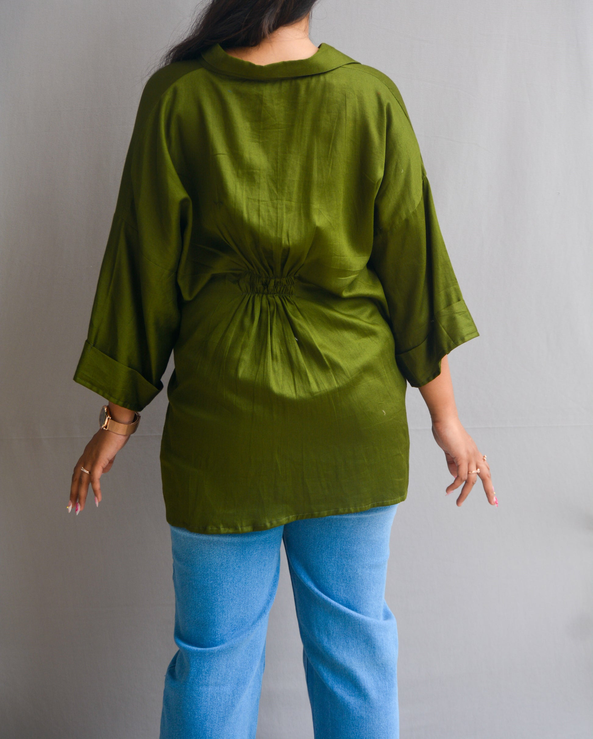 Knotted Olive Shirt