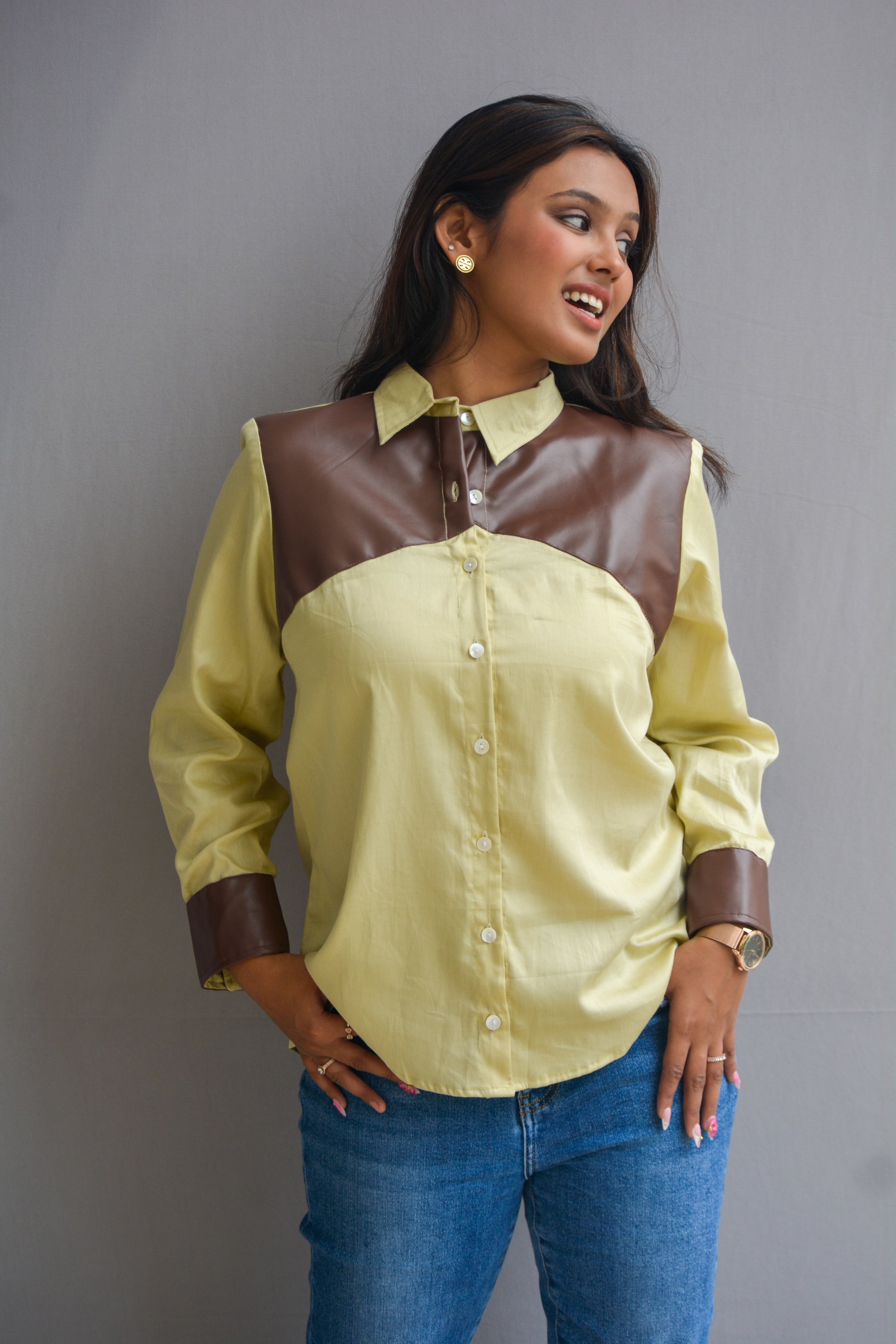 Mocha Leather Shirt