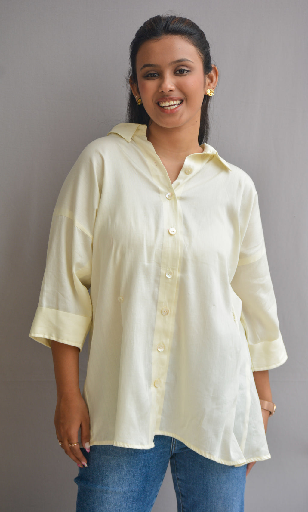 Knotted Cream Shirt