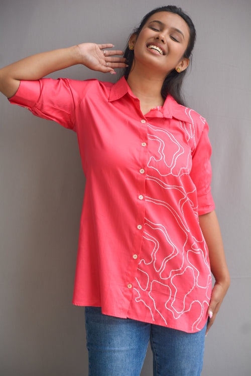 Coral Cotton Shirt