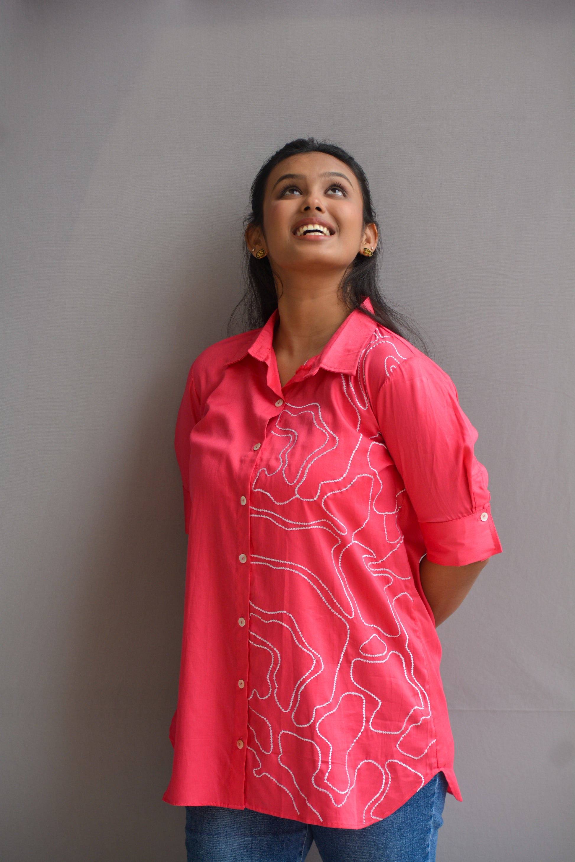 Coral Cotton Shirt