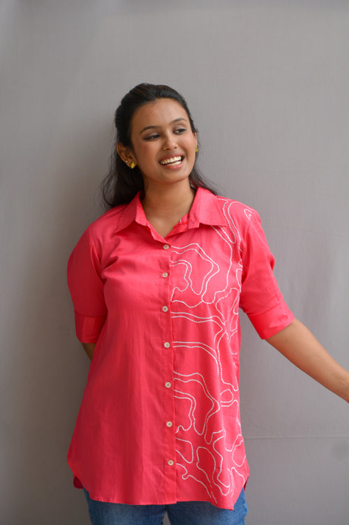 Coral Cotton Shirt